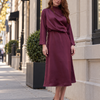 The Adjustable Waist Draped Dress
- Brick