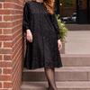 Jacquard A line dress - Black