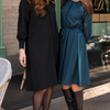 Loops trim dress - Black