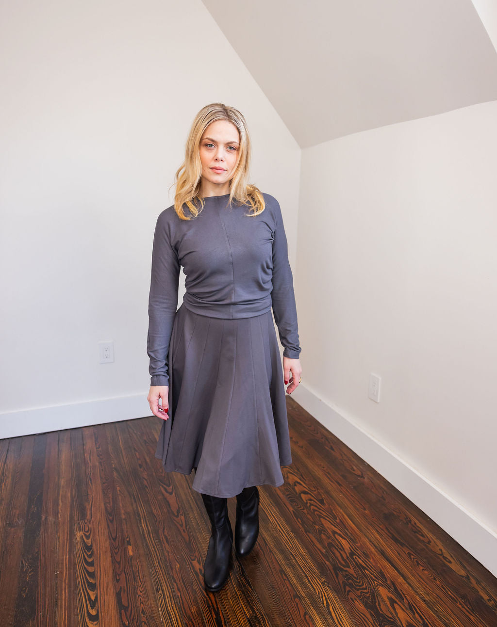 Paneled skirt - Grey