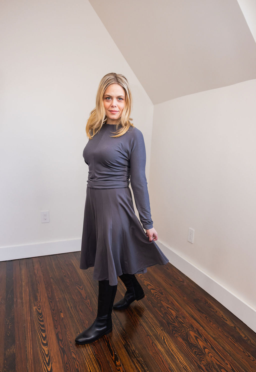 Paneled skirt - Grey