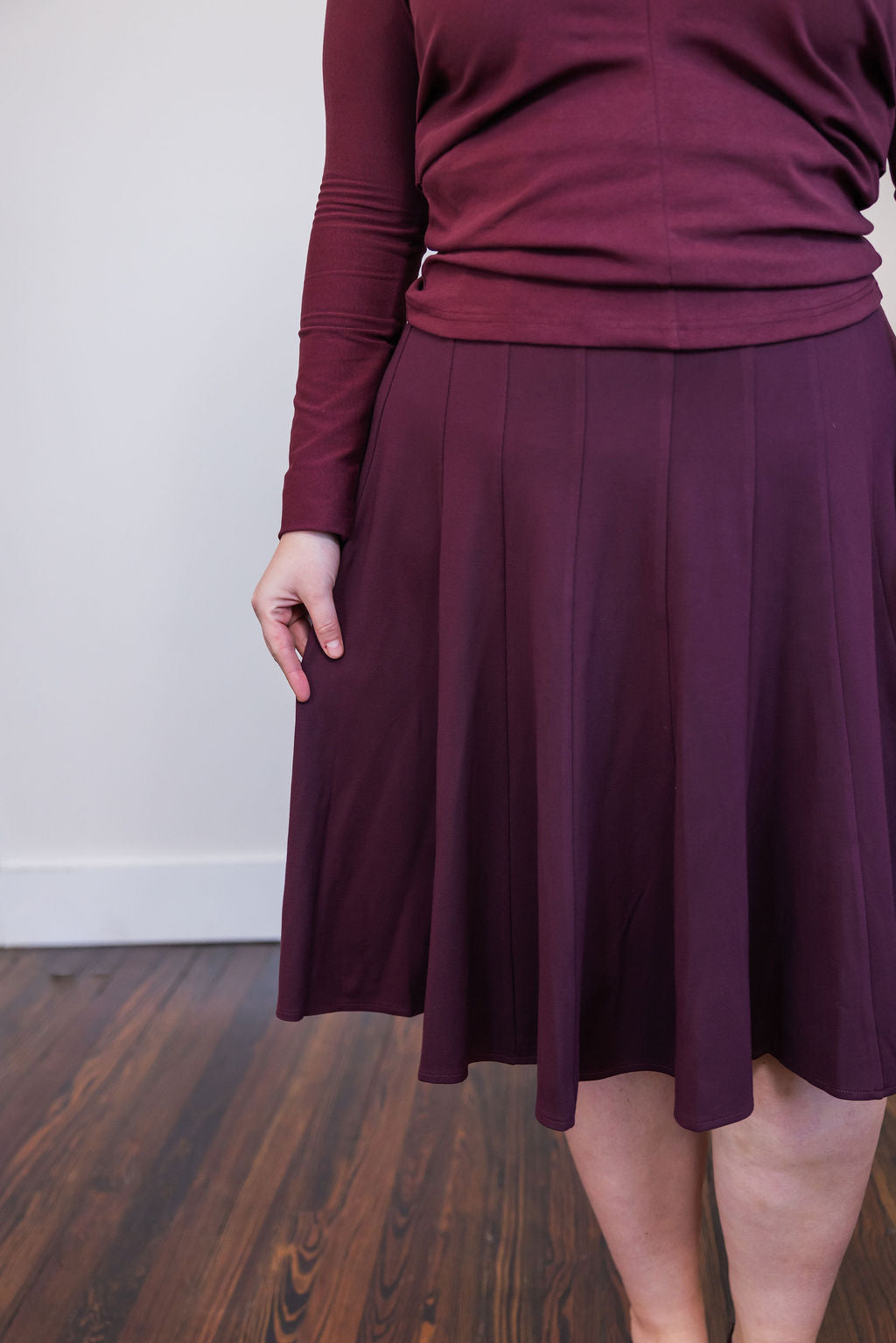 Paneled skirt - Maroon