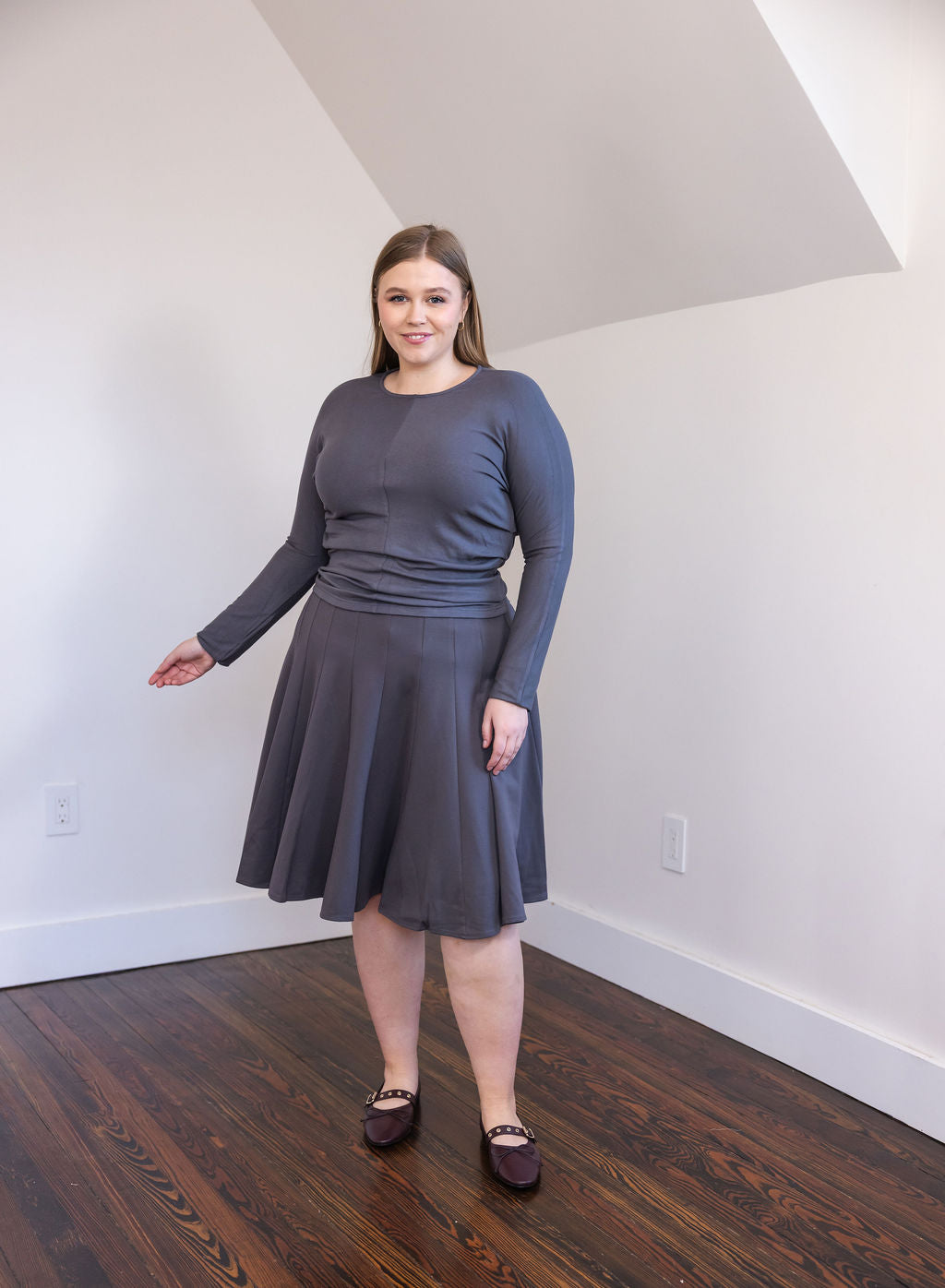 Paneled skirt - Grey