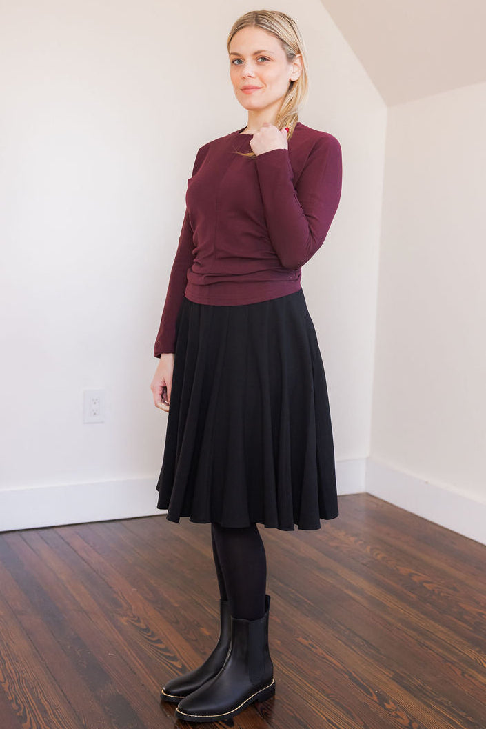 Paneled skirt - Black