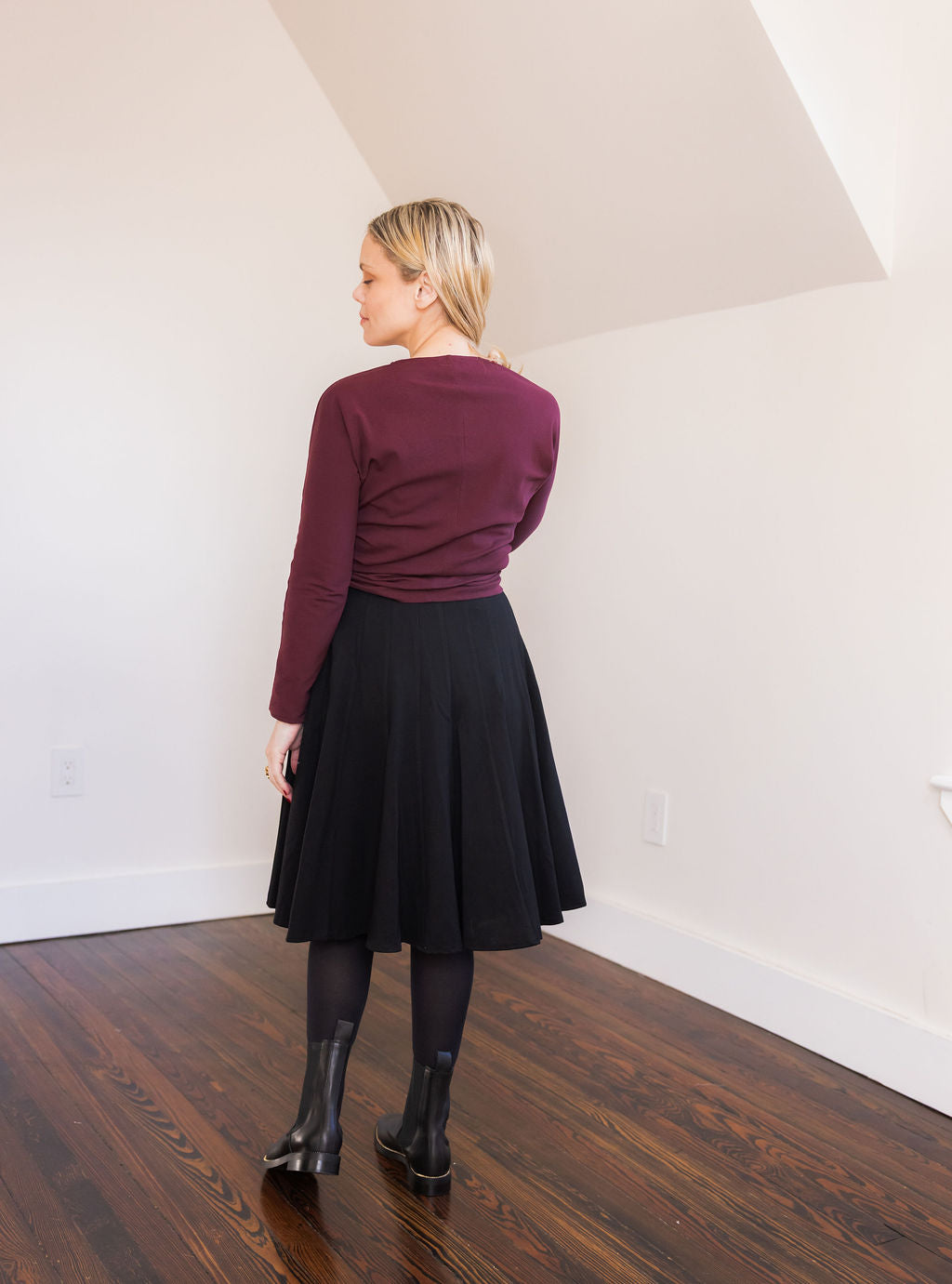 Paneled skirt - Black