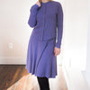 Button down shirt and circle skirt set - Periwinkle Purple