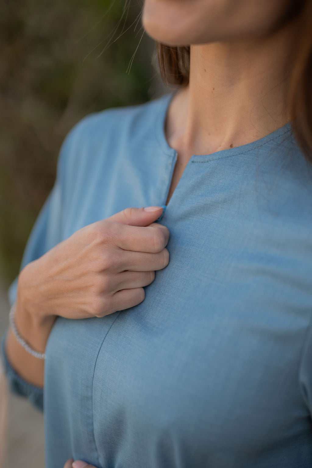 Soft Denim Arc Dress - Light Denim