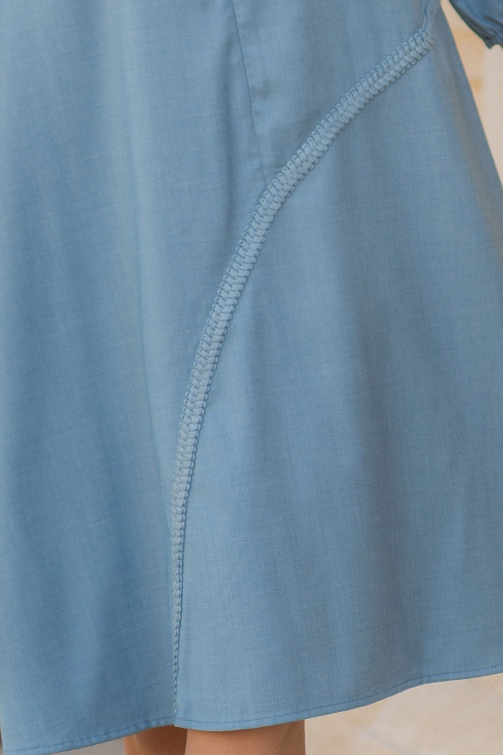 Soft Denim Arc Dress - Light Denim