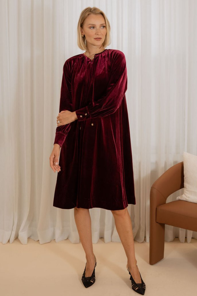 Velvet elegant loose dress