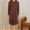 Knit hidden zipper dress - Mauve