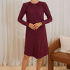 Knit hidden zipper dress - Dark Purple