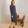 Knit hidden zipper dress - Blue