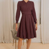 Wrap pleated dress