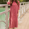 Cupro Ankle length dress - Raspberry