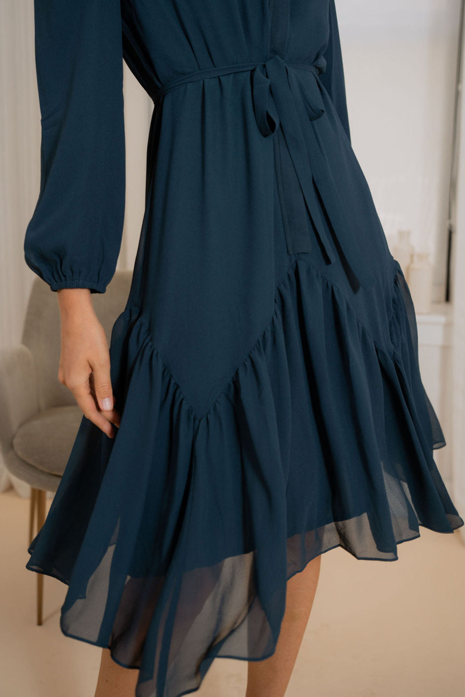 Chiffon high low bottom