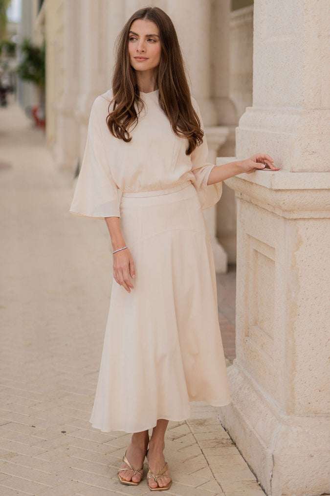 Ethereal Chiffon Two-Piece - Cream