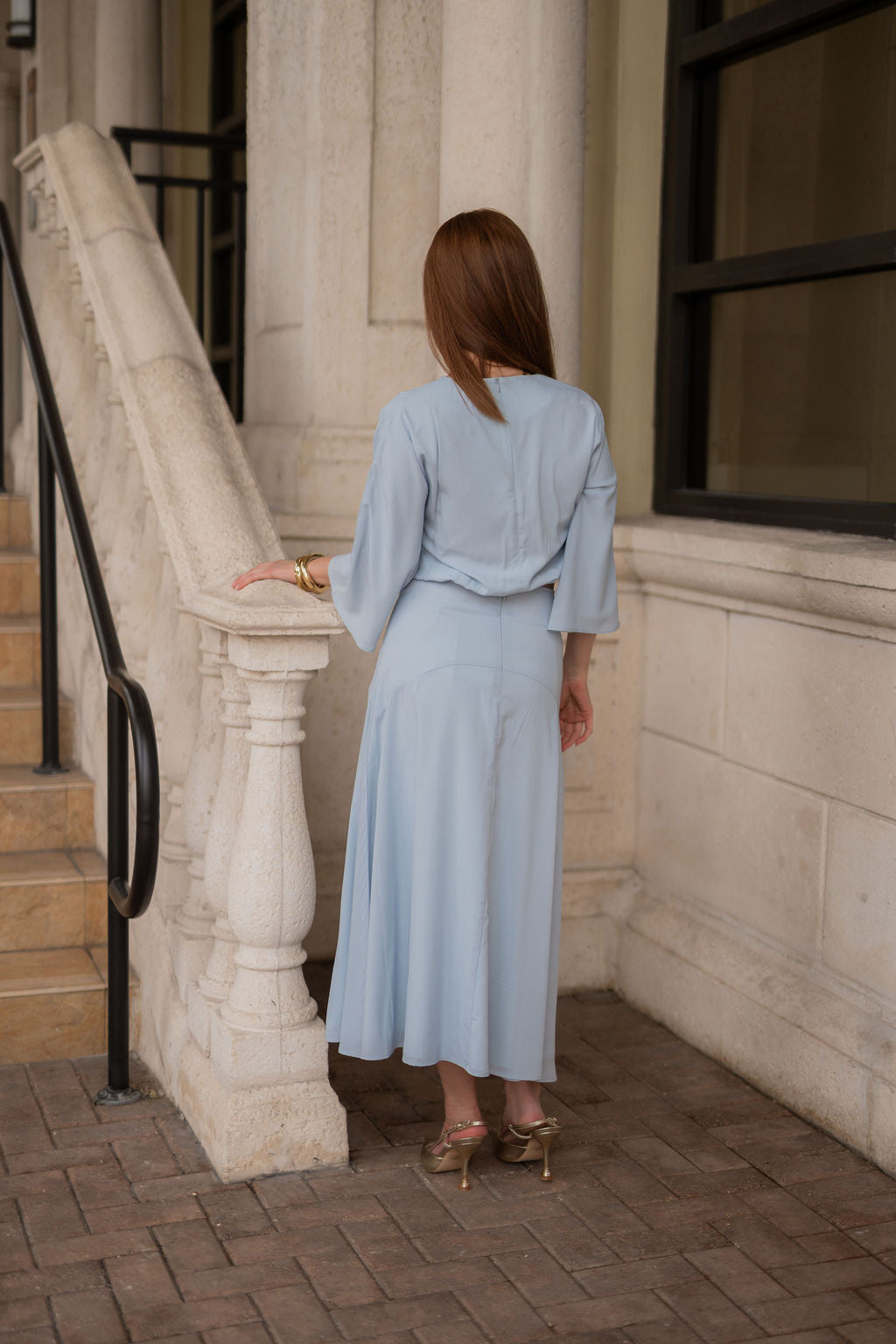 Ethereal Chiffon Two-Piece - Baby Blue