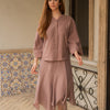 Arden Flare Organza Set Skirt - Taupe