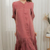 Drop waist Cupro maxi dress
