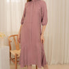 Cupro round bottom dress - Pink