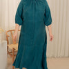 Cupro round bottom dress - Teal