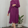 Scrunched top Pleated dress