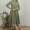 High low drawstring dress