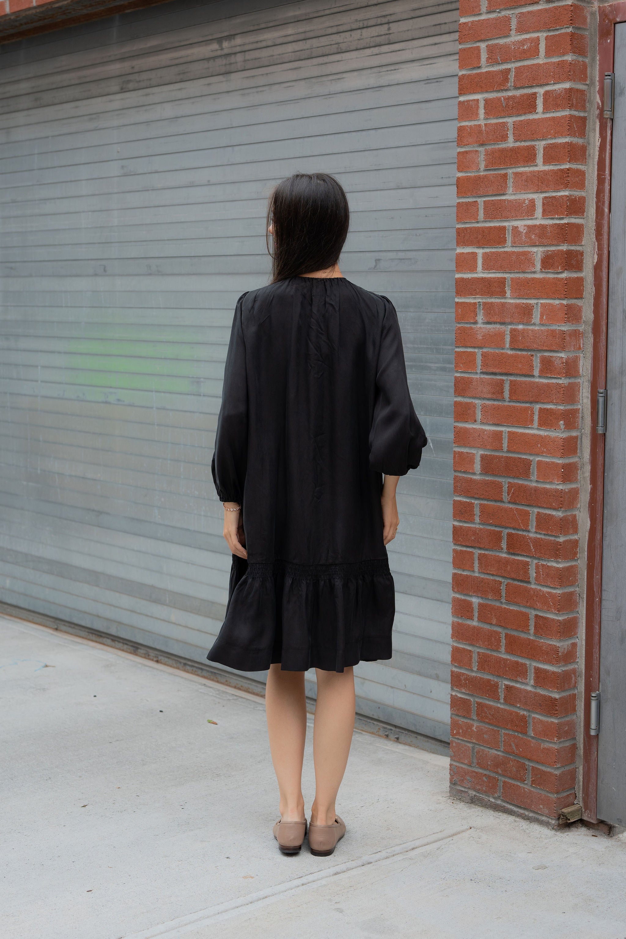 Drop Smock Cupro dress