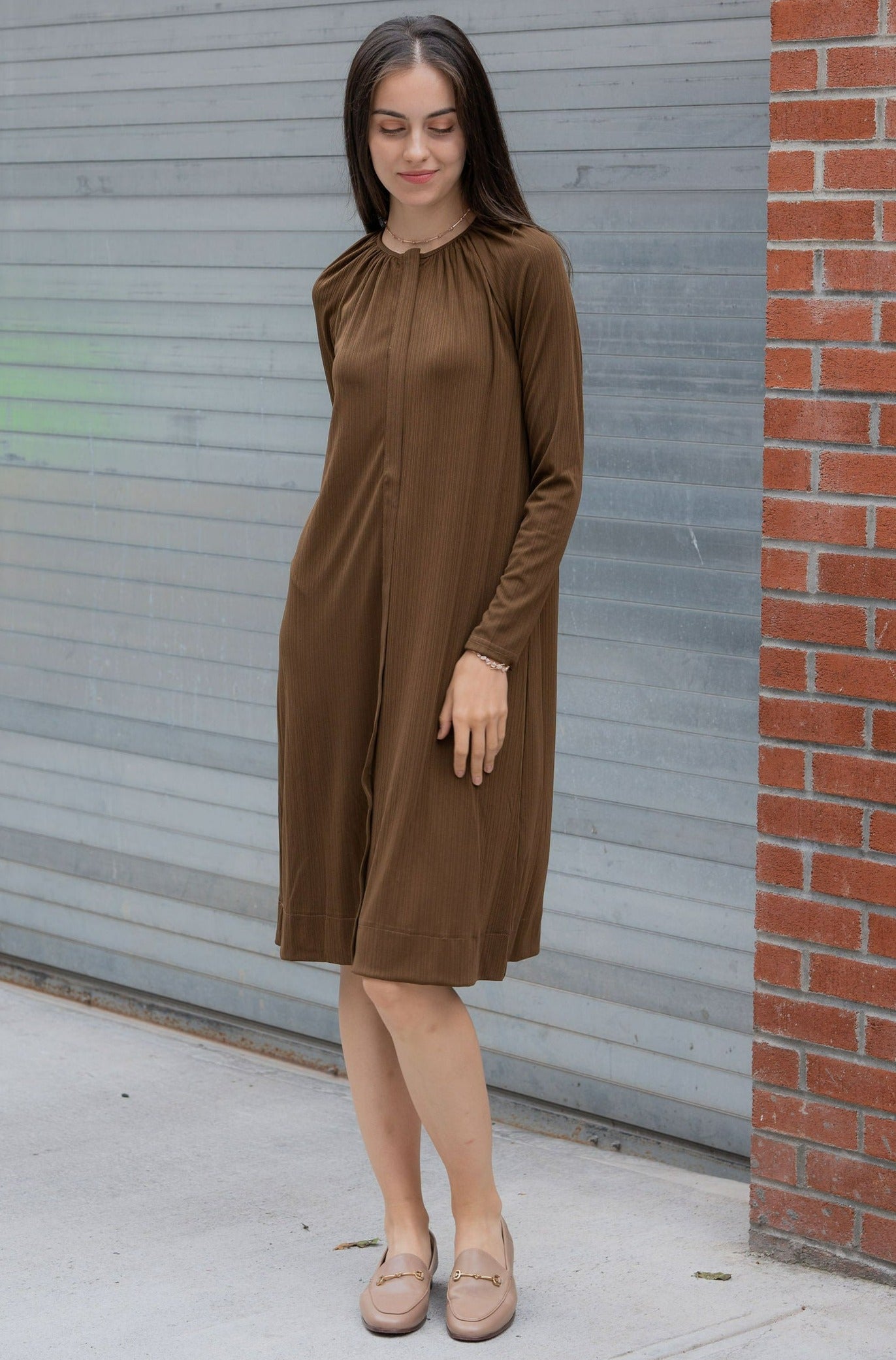 Knit  hidden zipper dress