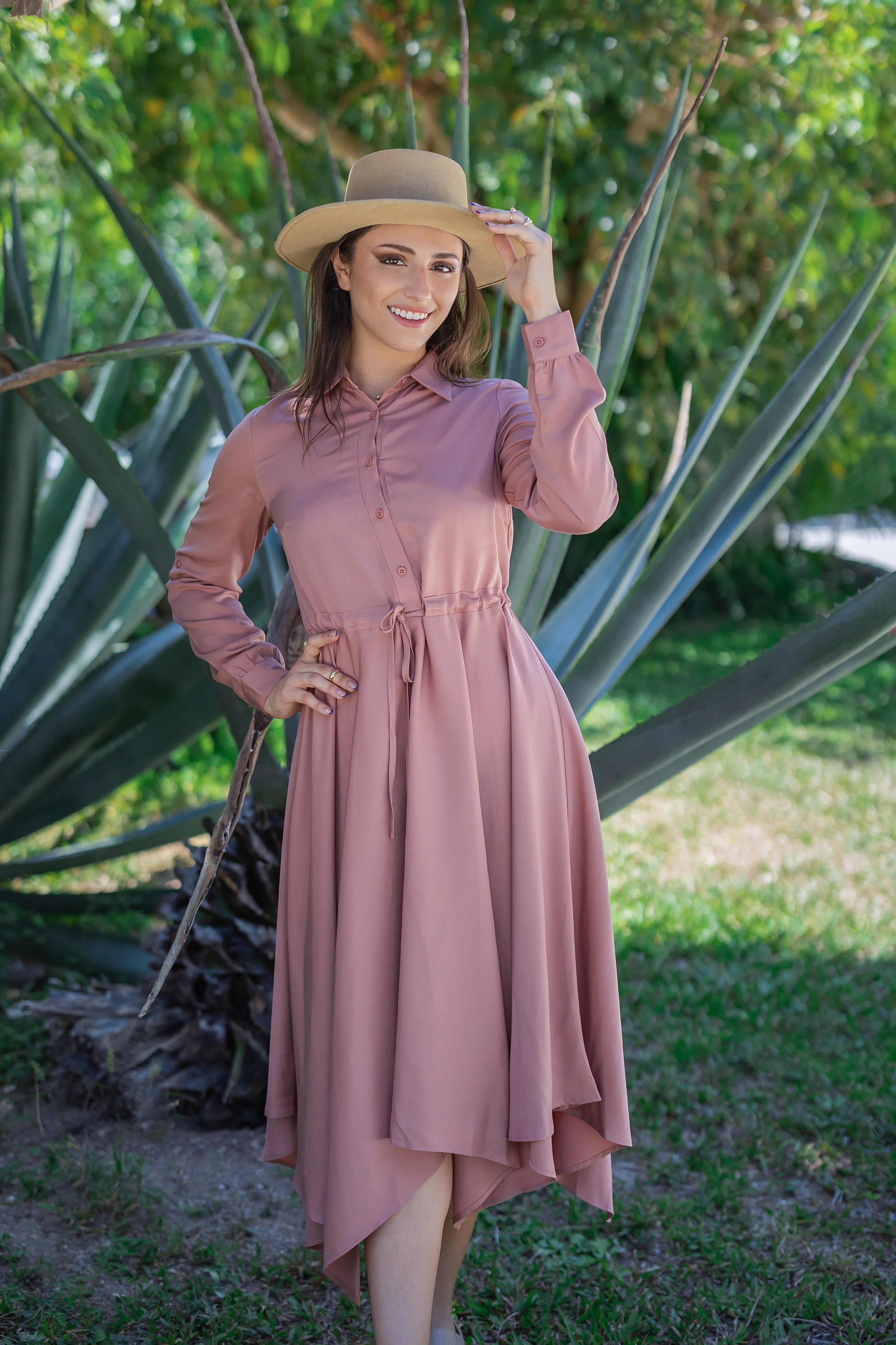 mauve dress