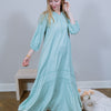 Tencel Mint maxi lace dress